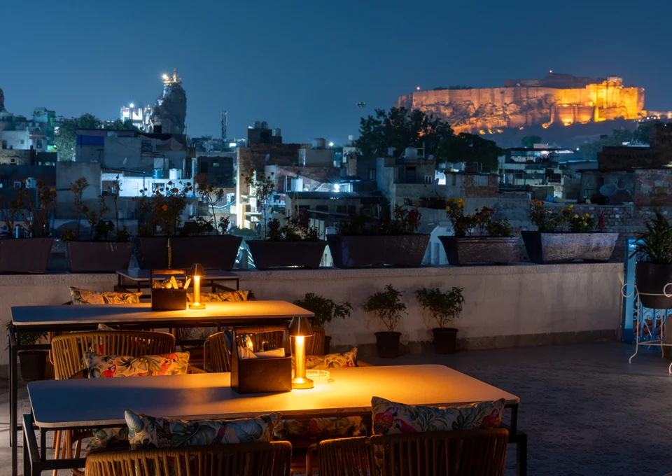 Baari Rooftop for candlelight dinner Jodhpur